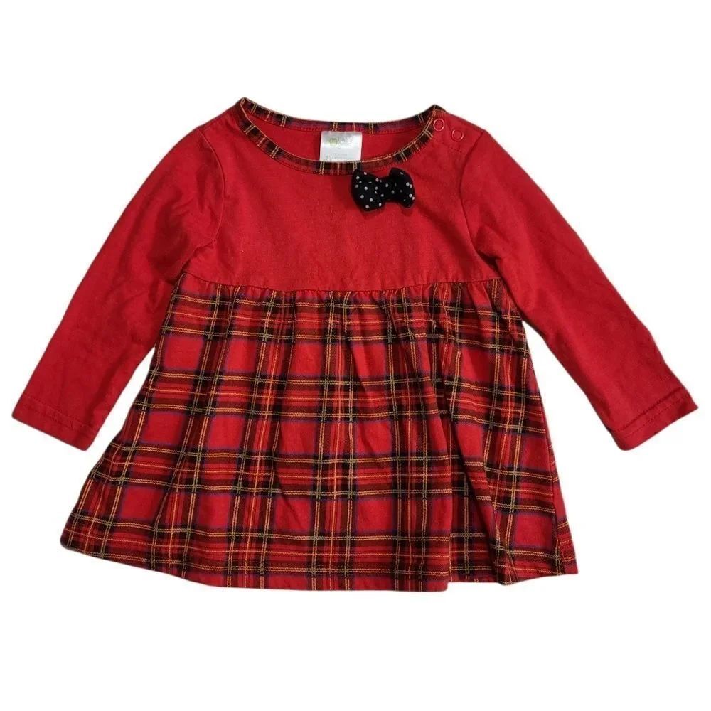 Baby Gear Red Plaid Dress Size 12 Months